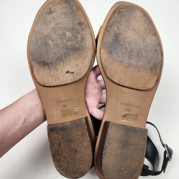 Madewell The Veronique Sandal in Colorblock Leather sz 10 - Picture 9 of 10